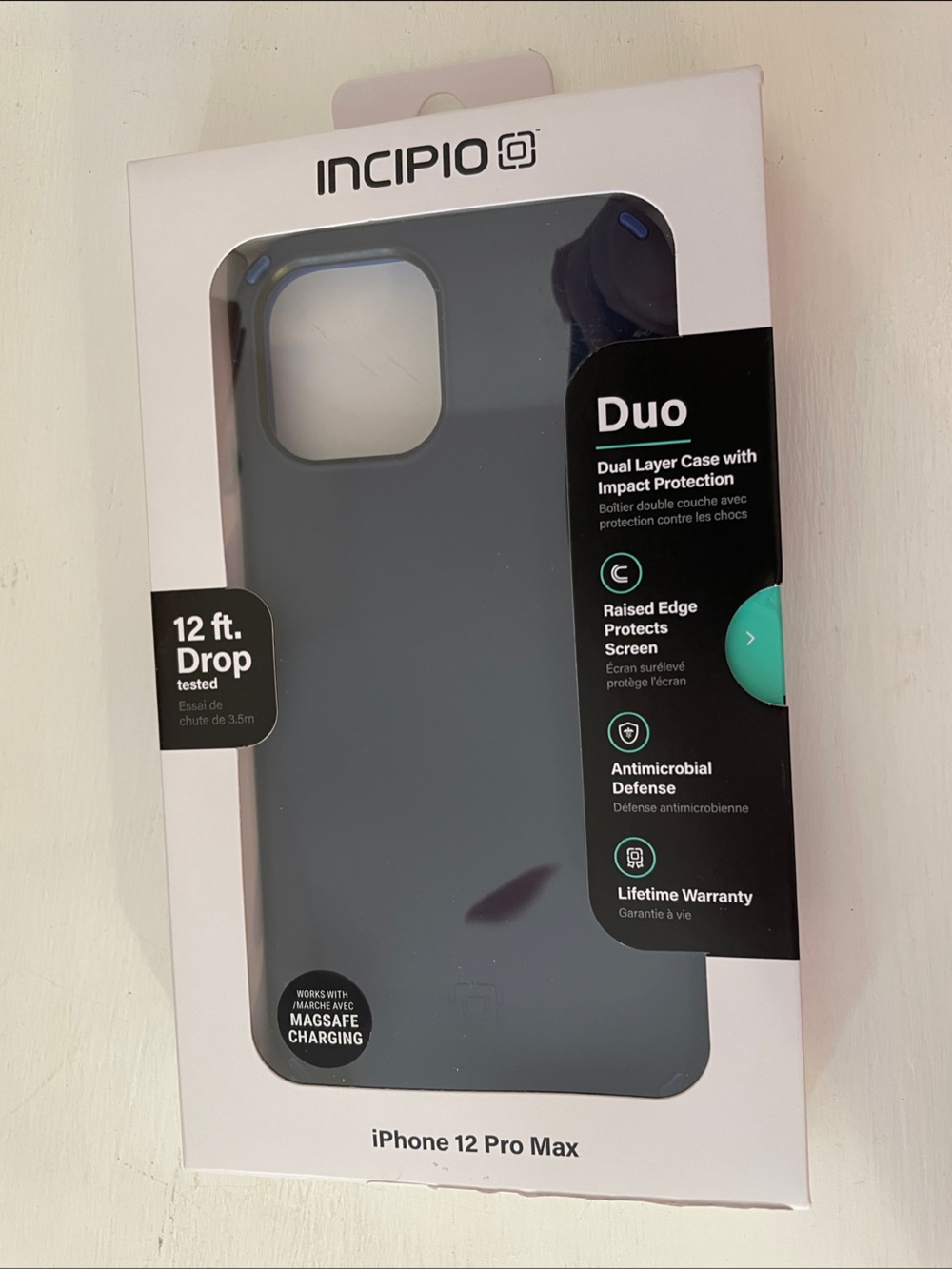 Incipio Duo Protective Case for iPhone 12 Pro Max - Dark Blue/Classic Blue